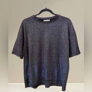 Cooperative Iridescent Galaxy Short Sleeve Shirt Womens Size Medium